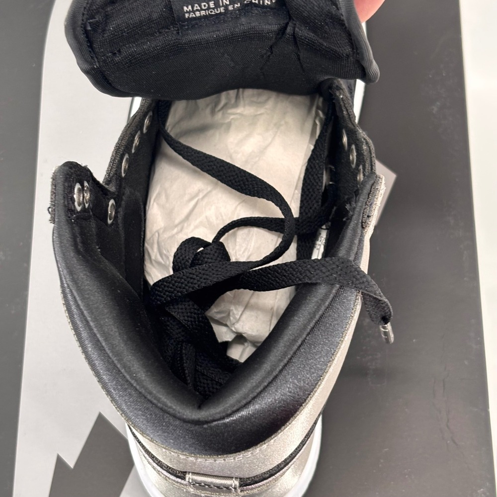 Nike‎ Air Jordan 1 Retro High OG Womens 8 Black Grey Satin Shadow FD4810-010 New - Picture 7 of 8